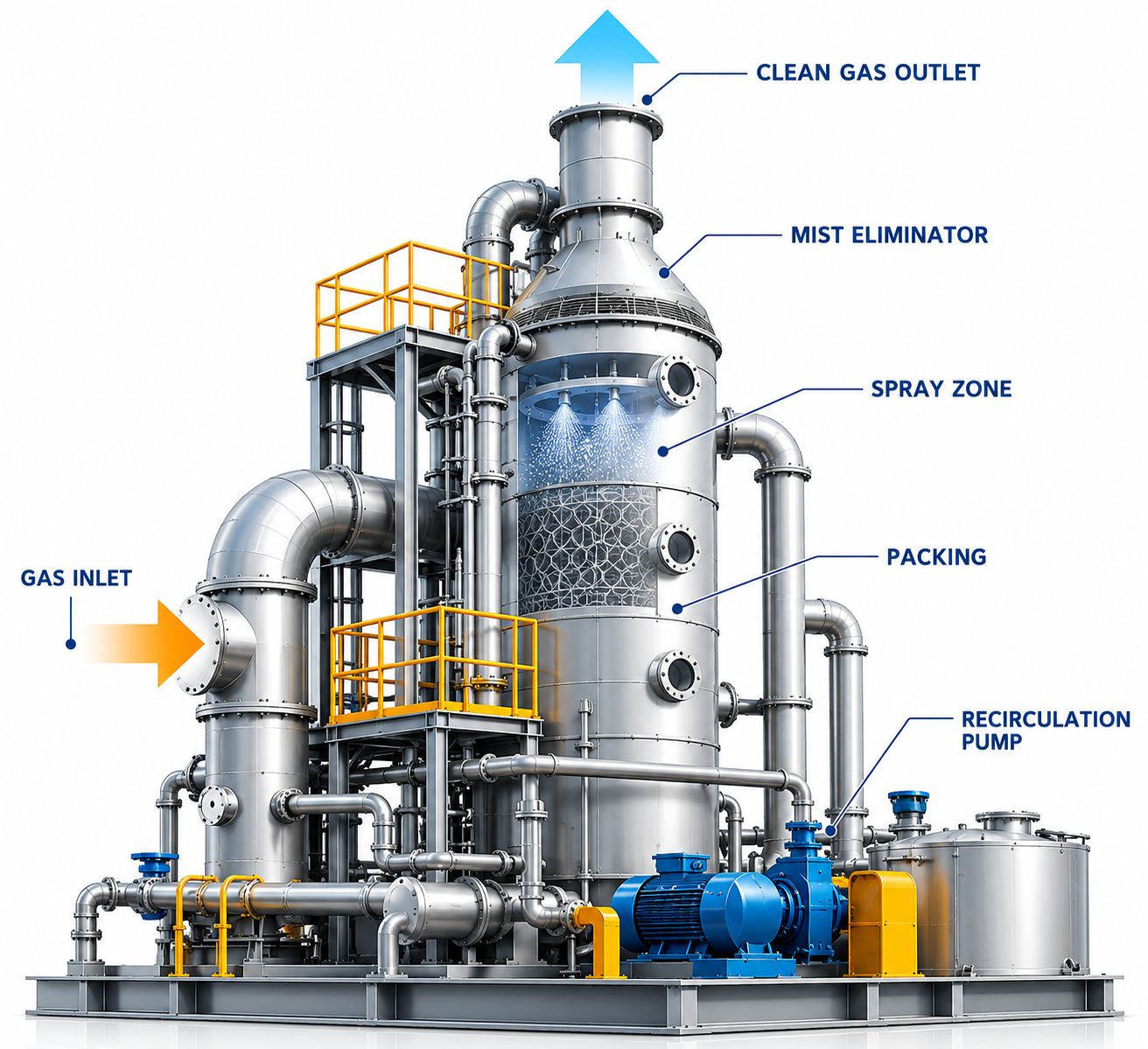 Wet scrubber diagram